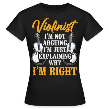 Violon Violoniste Violoniste Vintage Violoniste - T-shirt Femme - noir - Devant - AI Model Female 172 dark (172cm)