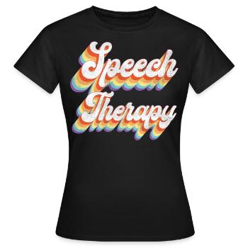 Speech Therapist Therapy Assistant - Frauen T-Shirt - Schwarz - Vorne - AI Model Female 172 dark (172cm)