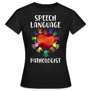 Speech Therapist Therapy Assistant - Frauen T-Shirt - Schwarz - Vorne - AI Model Female 172 dark (172cm)