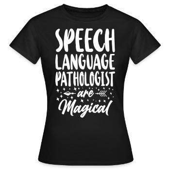 Speech Therapist Therapy Assistant - Frauen T-Shirt - Schwarz - Vorne - AI Model Female 172 dark (172cm)