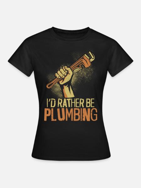 Plumbing Plumber Vintage I'd - Dame-T-shirt - sort