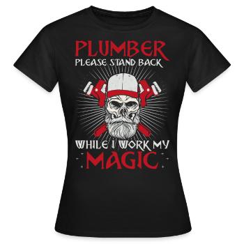 Plombier Plombier Plombier Vintage Plombier - T-shirt Femme - noir - Devant - AI Model Female 172 dark (172cm)