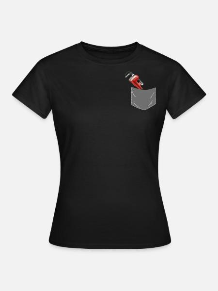 Plumbing Plumber Pipe Wrench - Frauen T-Shirt - Schwarz
