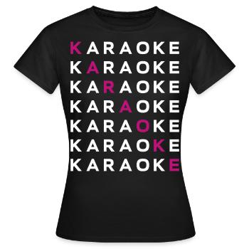 Karaoké Chanteur Karaoké - T-shirt Femme - noir - Devant - AI Model Female 172 dark (172cm)