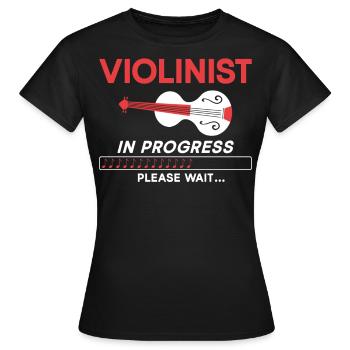 Violin Violinist Violinist In - Women's T-Shirt - black - Front - AI Model Female 172 dark (172cm)