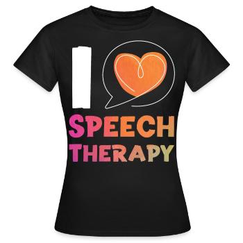 Speech Therapist Therapy Assistant - Frauen T-Shirt - Schwarz - Vorne - AI Model Female 172 dark (172cm)