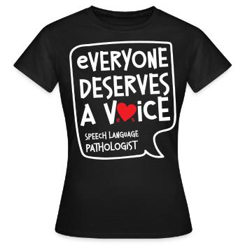 Speech Therapist Therapy Assistant - Frauen T-Shirt - Schwarz - Vorne - AI Model Female 172 dark (172cm)