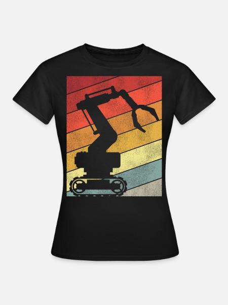 Robot Robotics Engineer Retro - Frauen T-Shirt - Schwarz