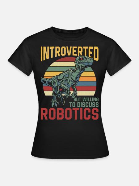 Robot Robotics Engineer Retro - Frauen T-Shirt - Schwarz