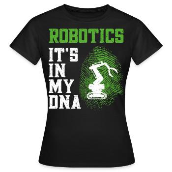Robot Robotics Engineer Robotics - Women's T-Shirt - black - Front - AI Model Female 172 dark (172cm)