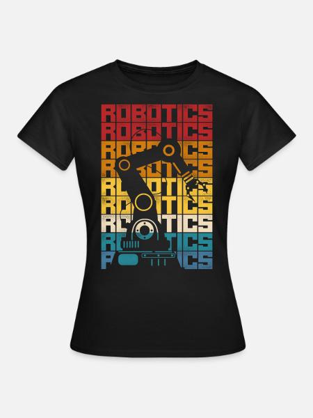 Robot Robotics Engineer Retro - Frauen T-Shirt - Schwarz