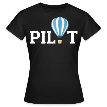 Montgolfière Montgolfière Pilote de montgolfière - T-shirt Femme - noir - Devant - AI Model Female 172 dark (172cm)
