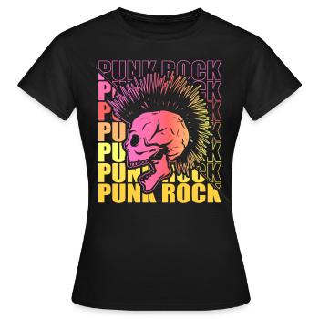 Punk Rock Pogo Anarchie Punks Punk Rocker Punk - T-shirt Femme - noir - Devant - AI Model Female 172 dark (172cm)