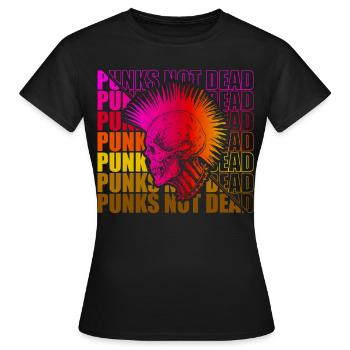 Punk Rock Pogo Anarchie Punks Punk Rocker Punk - T-shirt Femme - noir - Devant - AI Model Female 172 dark (172cm)