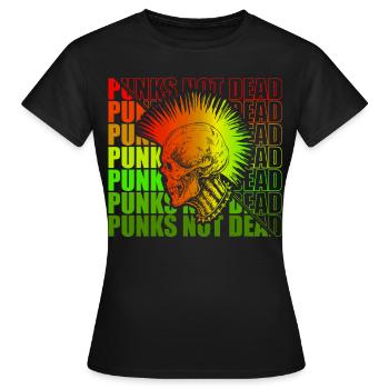 Punk Rock Pogo Anarchie Punks Punk Rocker Punk - T-shirt Femme - noir - Devant - AI Model Female 172 dark (172cm)