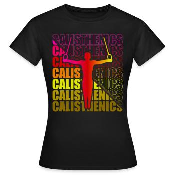 Calisthenics Street Workout Gymnastics Fitness - Women's T-Shirt - black - Front - AI Model Female 172 dark (172cm)