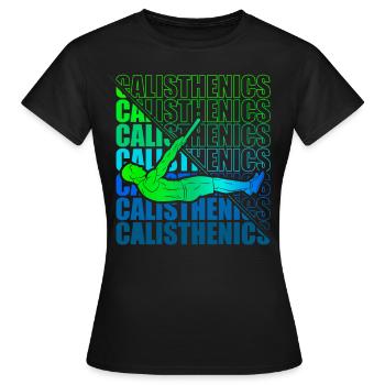 Calisthenics Street Workout Gymnastics Fitness - Women's T-Shirt - black - Front - AI Model Female 172 dark (172cm)