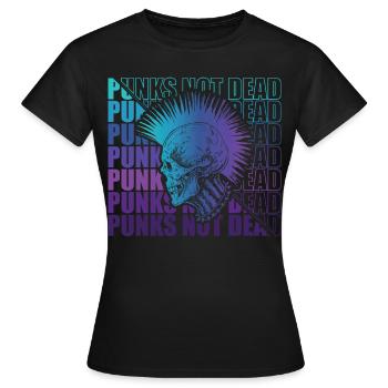 Punk Rock Pogo Anarchy Punks Punk Rocker Punk - Women's T-Shirt - black - Front - AI Model Female 172 dark (172cm)