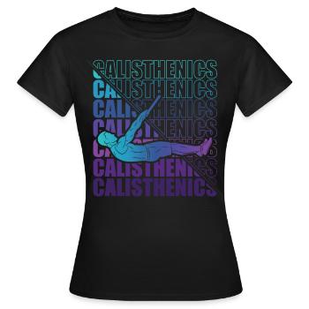 Calisthenics Street Workout Gymnastics Fitness - Women's T-Shirt - black - Front - AI Model Female 172 dark (172cm)
