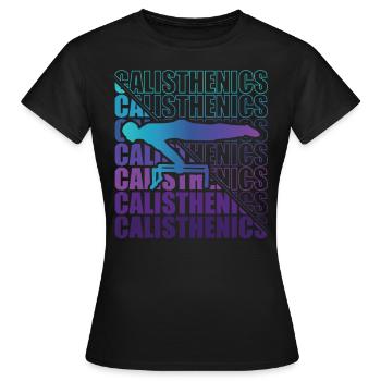 Calisthenics Street Workout Gymnastics Fitness - Women's T-Shirt - black - Front - AI Model Female 172 dark (172cm)