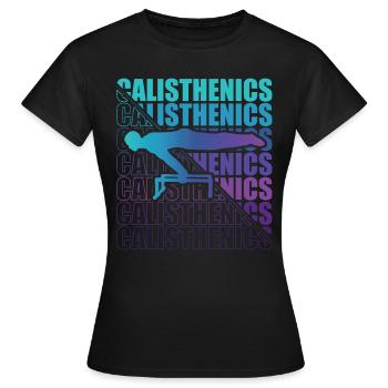 Calisthenics Street Workout Gymnastics Fitness - Women's T-Shirt - black - Front - AI Model Female 172 dark (172cm)