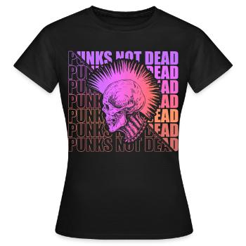 Punk Rock Pogo Anarchie Punks Punk Rocker Punk - T-shirt Femme - noir - Devant - AI Model Female 172 dark (172cm)