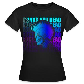Punk Rock Pogo Anarchie Punks Punk Rocker Punk - T-shirt Femme - noir - Devant - AI Model Female 172 dark (172cm)