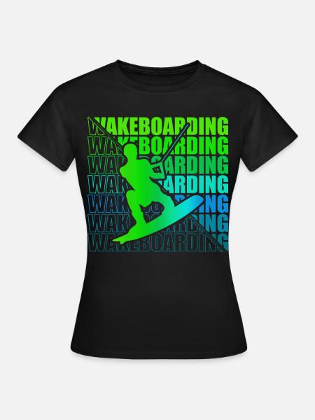 Wakeboard Wakeboarder Wakeboarding Freestyle DNA - Women's T-Shirt - black