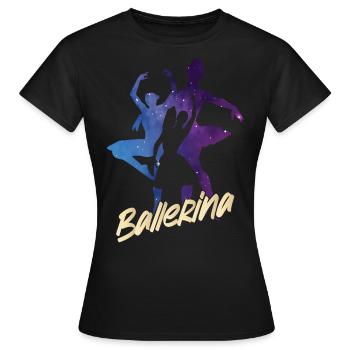 Ballet Dancer Dance Girl Ballerina - Frauen T-Shirt - Schwarz - Vorne - AI Model Female 172 dark (172cm)