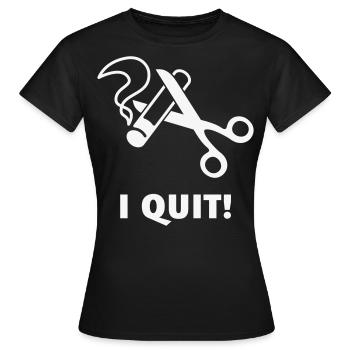 J’abandonne! (Ex-fumeur / Arrêtez de fumer / Blanc) - T-shirt Femme - noir - Devant - AI Model Female 172 dark (172cm)
