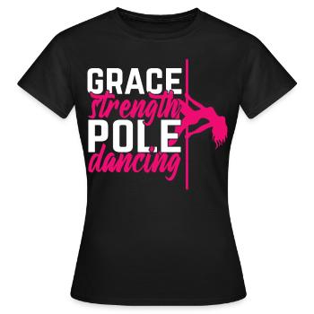 Pole Dance Dancer, Pole Dance, Pole Dancing - Women's T-Shirt - black - Front - AI Model Female 172 dark (172cm)