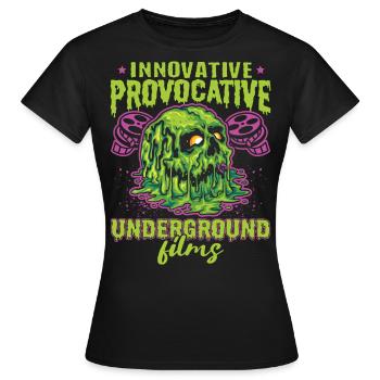 Film underground, Cinéma indépendant, Horreur - T-shirt Femme - noir - Devant - AI Model Female 172 dark (172cm)