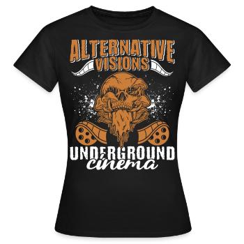 Underground Film, Independent Cinema, Horror - Frauen T-Shirt - Schwarz - Vorne - AI Model Female 172 dark (172cm)