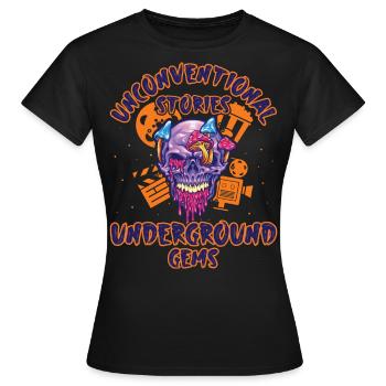 Underground Film, Independent Cinema, Horror - Frauen T-Shirt - Schwarz - Vorne - AI Model Female 172 dark (172cm)
