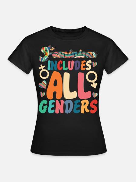 Feminist Feminism Includes All - Frauen T-Shirt - Schwarz