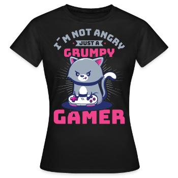 Jeux, Jeux d’argent, Jeux vidéo, Gamer - T-shirt Femme - noir - Devant - AI Model Female 172 dark (172cm)