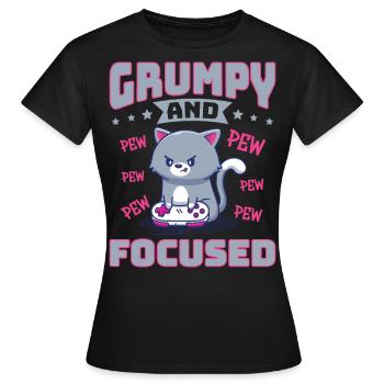 Jeux, Jeux d’argent, Jeux vidéo, Gamer - T-shirt Femme - noir - Devant - AI Model Female 172 dark (172cm)