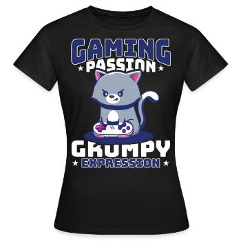 Jeux, Jeux d’argent, Jeux vidéo, Gamer - T-shirt Femme - noir - Devant - AI Model Female 172 dark (172cm)