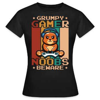 Jeux, Jeux d’argent, Jeux vidéo, Gamer - T-shirt Femme - noir - Devant - AI Model Female 172 dark (172cm)