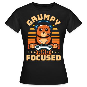 Jeux, Jeux d’argent, Jeux vidéo, Gamer - T-shirt Femme - noir - Devant - AI Model Female 172 dark (172cm)