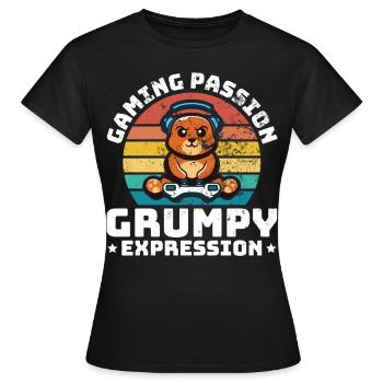 Jeux, Jeux d’argent, Jeux vidéo, Gamer - T-shirt Femme - noir - Devant - AI Model Female 172 dark (172cm)