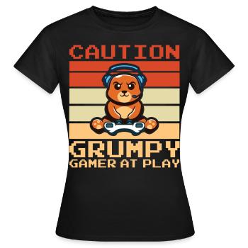 Jeux, Jeux d’argent, Jeux vidéo, Gamer - T-shirt Femme - noir - Devant - AI Model Female 172 dark (172cm)