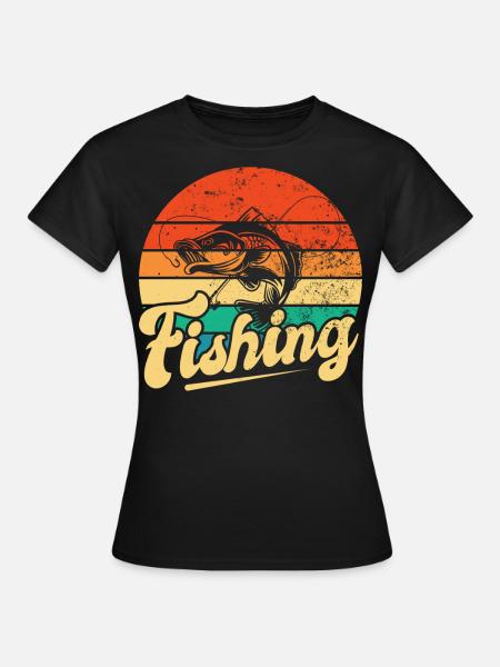 Pêche, pêcheur, pêcheur et pêche au brochet - T-shirt Femme - noir