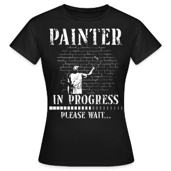House Painter Decorator Painter In - Frauen T-Shirt - Schwarz - Vorne - AI Model Female 172 dark (172cm)