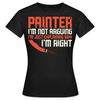 House Painter Decorator Painter - Frauen T-Shirt - Schwarz - Vorne - AI Model Female 172 dark (172cm)