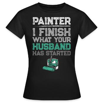 House Painter Decorator Painter I - Frauen T-Shirt - Schwarz - Vorne - AI Model Female 172 dark (172cm)