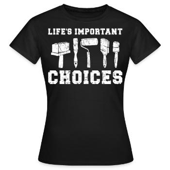 House Painter Decorator Paint - Frauen T-Shirt - Schwarz - Vorne - AI Model Female 172 dark (172cm)