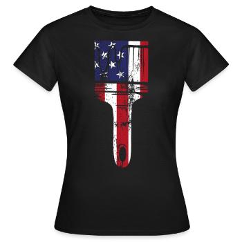 House Painter Decorator Paint - Frauen T-Shirt - Schwarz - Vorne - AI Model Female 172 dark (172cm)