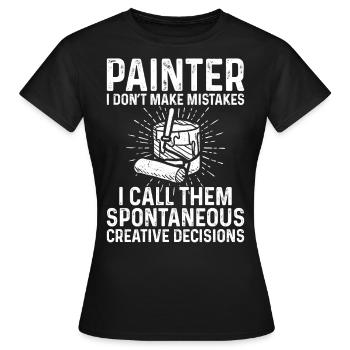 House Painter Decorator Painter I - Frauen T-Shirt - Schwarz - Vorne - AI Model Female 172 dark (172cm)