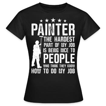 House Painter Decorator Painter - Frauen T-Shirt - Schwarz - Vorne - AI Model Female 172 dark (172cm)